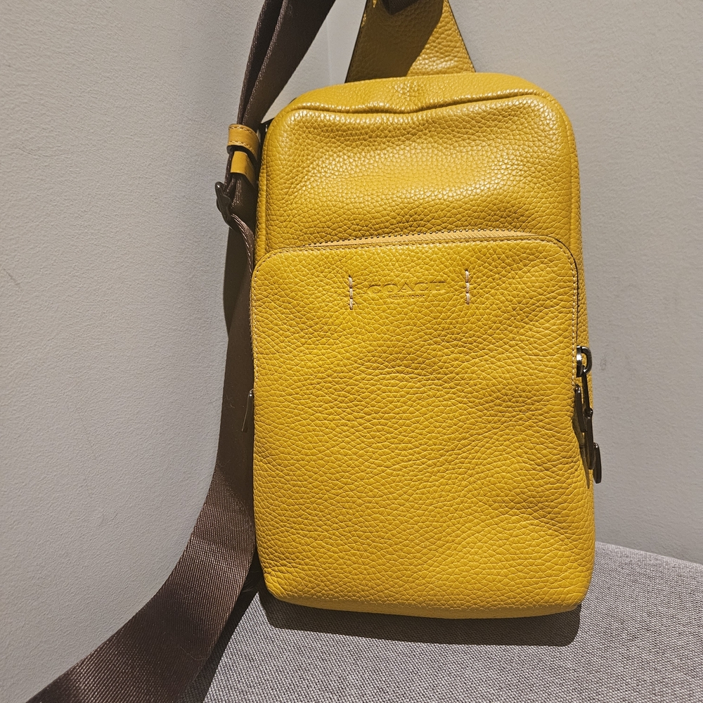 Coach Yellow Leather Men's Bag